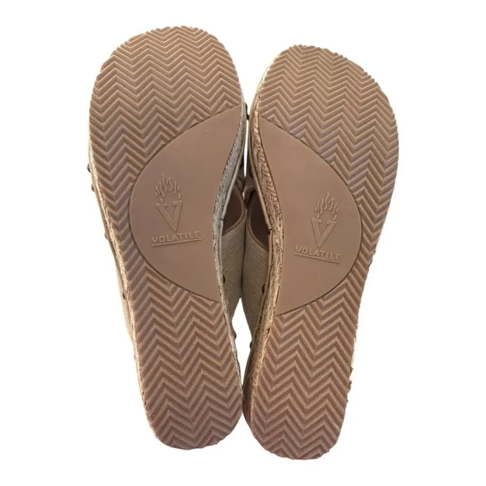 New Volatile Women's “Sandpointe” Natural Wedge Sandals 11